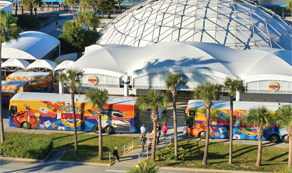 Victory Casino Cruises buses